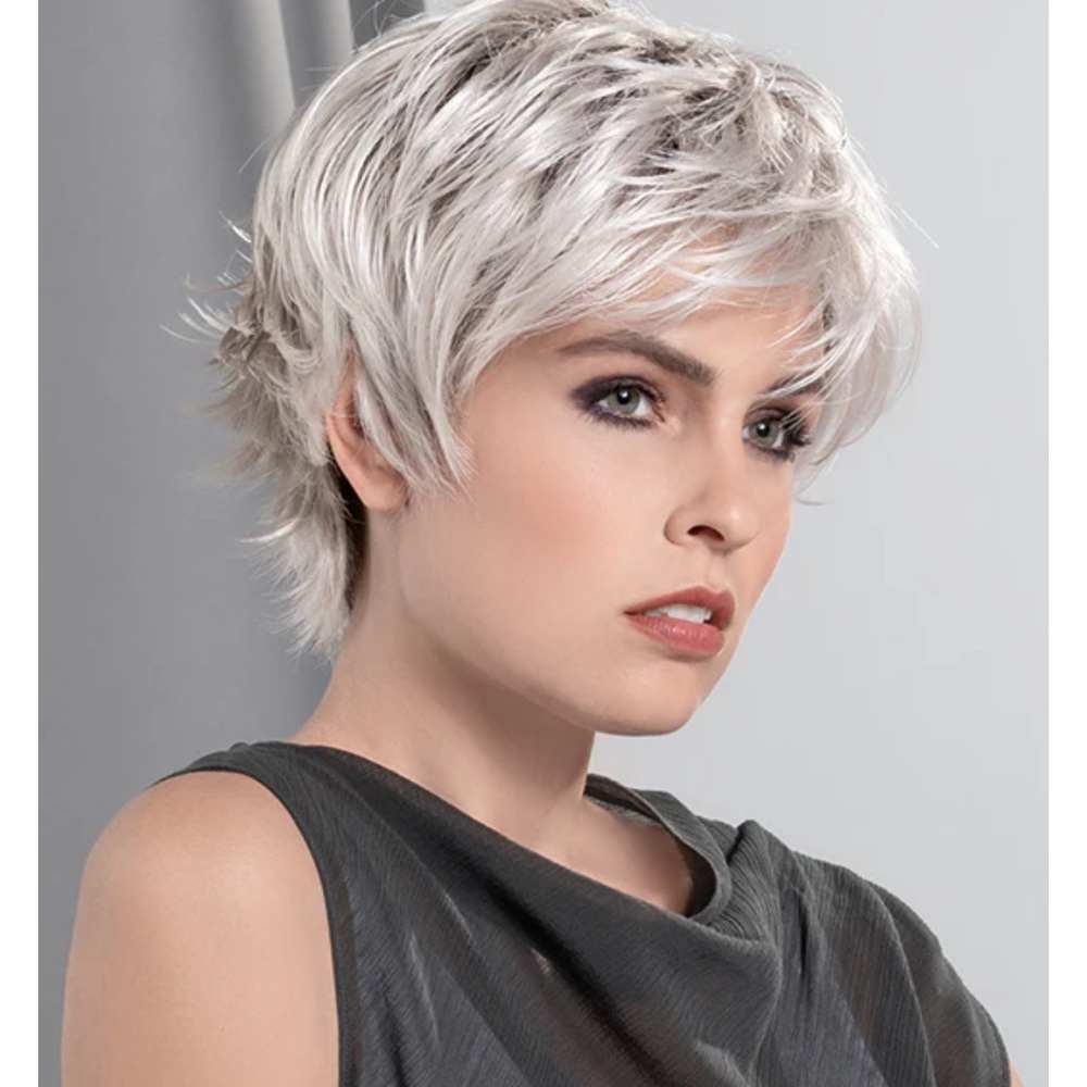 NWT MODIX X HAIR ENERGY GILDA MONO WIG BY ELLEN WILLIE ICE BLONDE SHADED